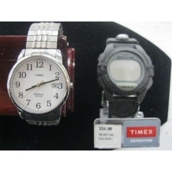 2 WATCHES - TIMEX EXPEDITION (NEEDS BATTERY) & TIMEX INDIGO