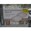 Image 1 : SET OF 2 FLUSHMOUNT LIGHT FIXTURES