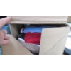Image 4 : SWISS DESIGN ELNA PORTABLE SEWING MACHINE & BOX OF MATERIAL & ACCESS.