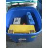 Image 1 : BIN OF MISC. TACKLEBOX, LG. VALVE, TRAILER LOCK, PIPE THREADER