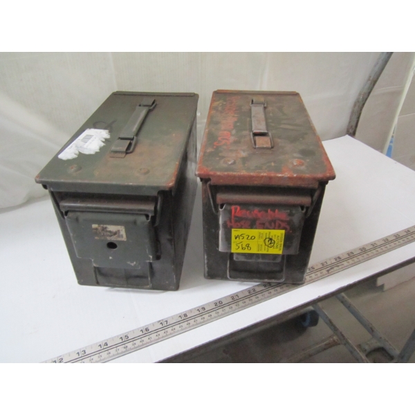 2 METAL MILITARY BOXES