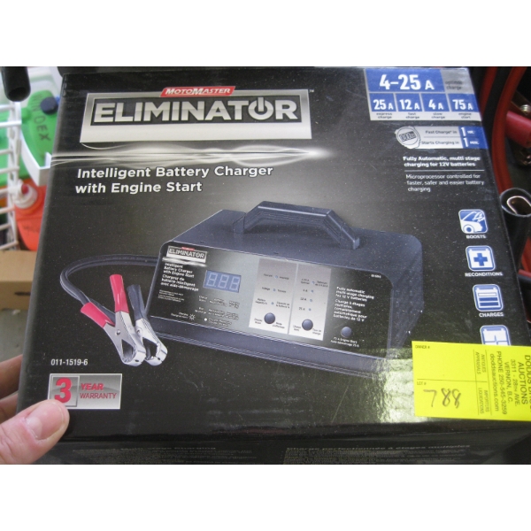 MOTOMASTER ELIMINATOR INTELLIGENT BATTERY CHARGER W/ENGINE STARTER