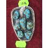 Image 2 : NAVAJO SIGNED BOLO TIE W/TURQUOISE STONES