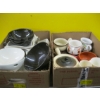 Image 1 : 2 BOXES OF MISC. BROWN & WHITE DISHWARE, SOUP BOWLS, ETC.