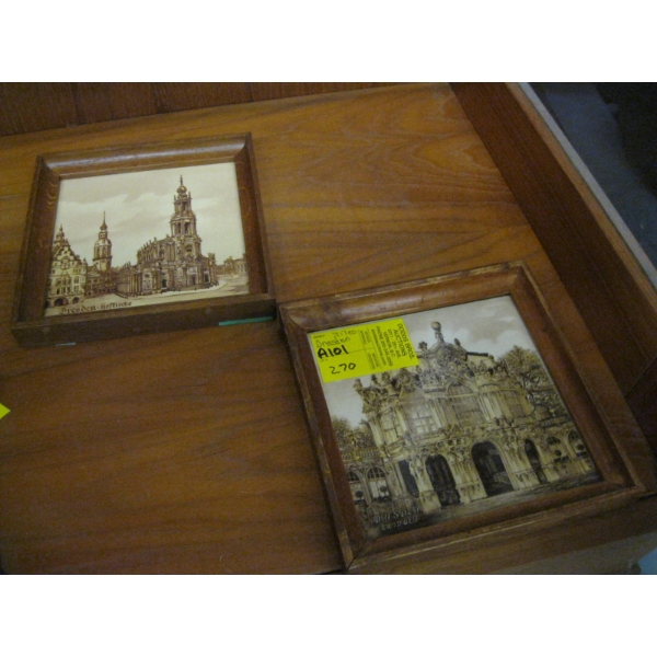 2 DRESDEN FRAMED TILES