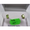 Image 3 : PR OF LADIES 14KT EARRINGS W/GREEN STONES & SMALL DIAMONDS - 1.5G