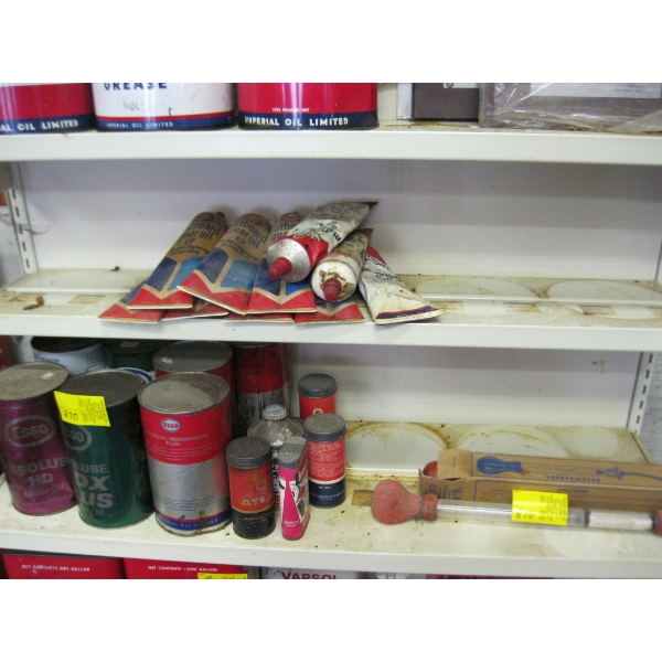 MISC. ESSO TINS, ATLAS REPAIR KITS, FREEZE O METER, ETC.