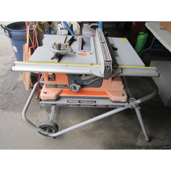 RIGID TABLE SAW ON ROLLING STAND