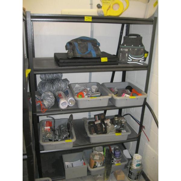 METAL W/WOOD SHELF UNIT - SHELF UNIT ONLY