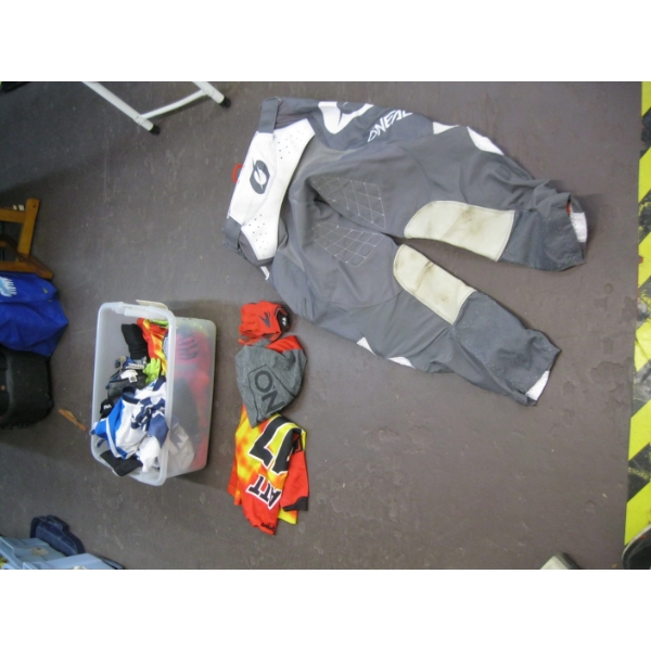 MISC. MOTORCROSS JERSEYS, GLOVES, PADS, PANTS, ETC.
