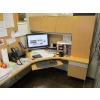 Image 1 : L SHAPE COMPUTER DESK W/UPPER HUTCH