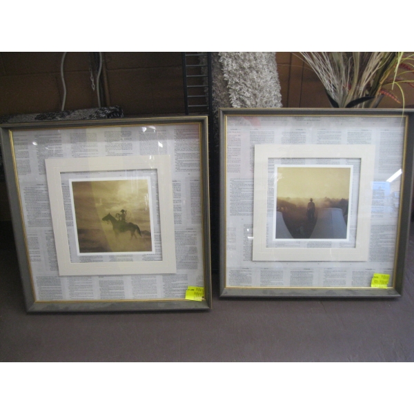 2 FRAMED WESTERN PICTURES