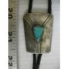 Image 1 : SILVER & TURQUOISE NAVAJO BOLO TIE