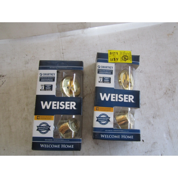 2 WEISER DEADBOLT SETS