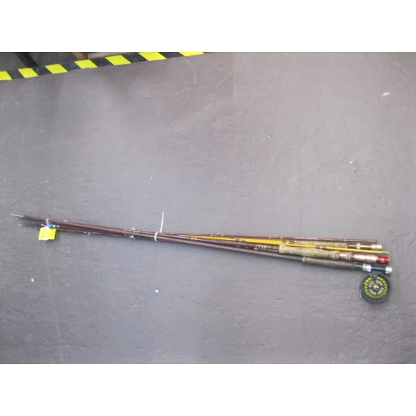 4 FLY RODS & 1 REEL
