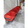 Image 1 : SET OF 4 RED & BLACK TUB CHAIRS W/CHROME LEGS