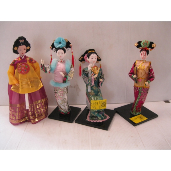 4 ASIAN FIGURINES