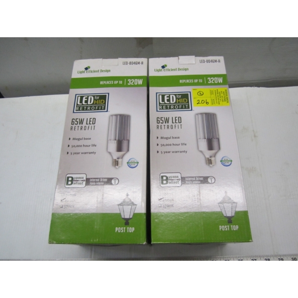 2 NEW LED RETRO FIT LANTERN BULBS