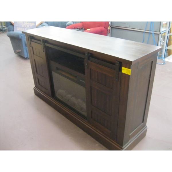 FIREPLACE UNIT W/SLIDING BARN DOORS