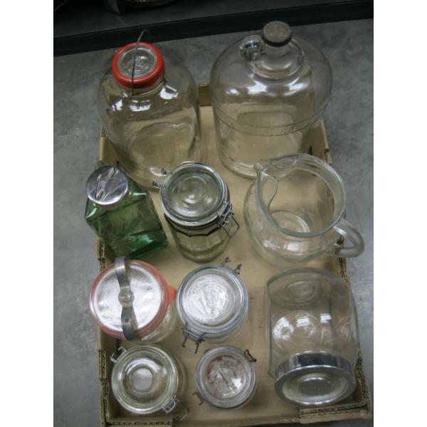 MISC. WATER PITCHER, JUG, CANNING JARS, ETC.