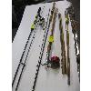 Image 1 : CANE FISHING RODS, VINTAGE FISHING POLE, 2 SPINNING RODS (1 W/BROKEN TIP) & A SPINNING REEL