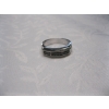 Image 3 : MEN'S 14KT WHITE GOLD RING W/DARK STONES, 8 G, SZ 11