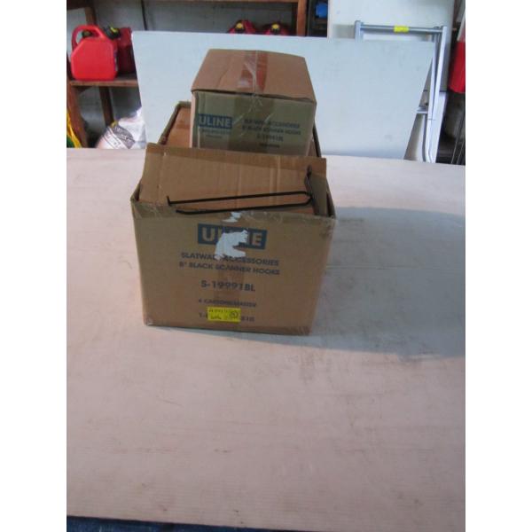 5 BOXES OF 8" BLACK SLATWALL HOOKS