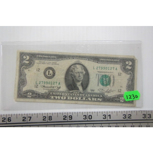 US 1978 $2 BILL