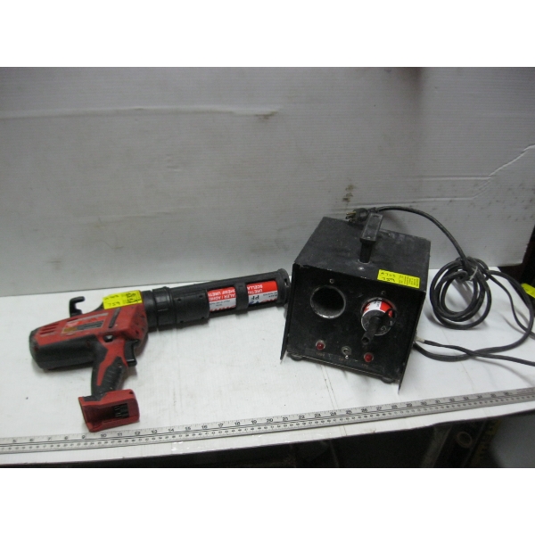 PRO FORM SEALER ADHESIVE HEATER & A MILWAUKEE CORDLESS CAULK & ADHESIVE GUN