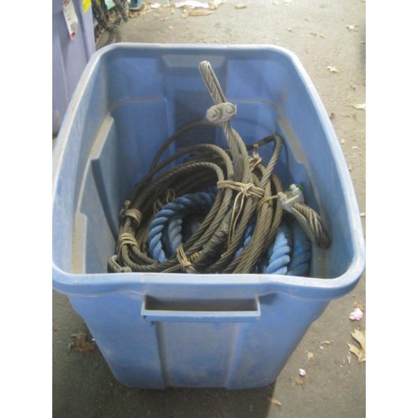 BIN OF MISC. ROPE & CABLE