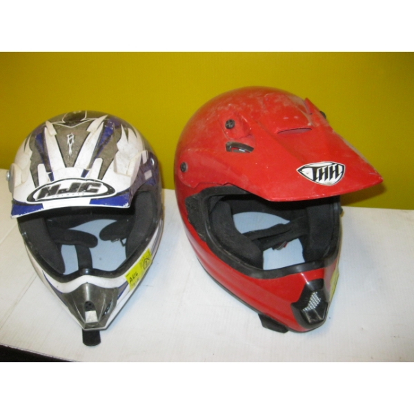 2 MOTORCYCLE HELMETS