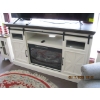 Image 2 : SLIDING BARN DOOR FIREPLACE MANTLE UNIT W/FIREPLACE