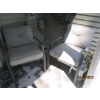 Image 2 : GLASS TOP PATIO TABLE & 4 CHAIRS W/CUSHIONS