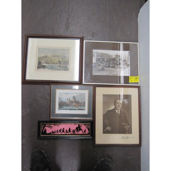 5 FRAMED PICTURES