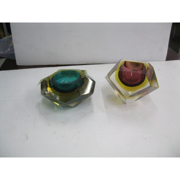 2 MURANO SOMEROSO CANDLEHOLDERS