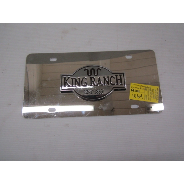 KING RANCH LICENCE PLATE