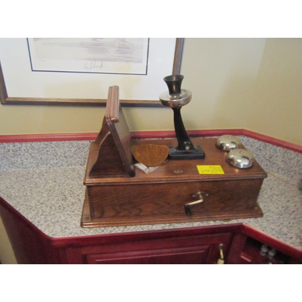 OAK CASED VINTAGE TELEPHONE