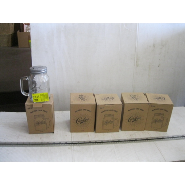 5 CARIBOU MASON JAR MUGS