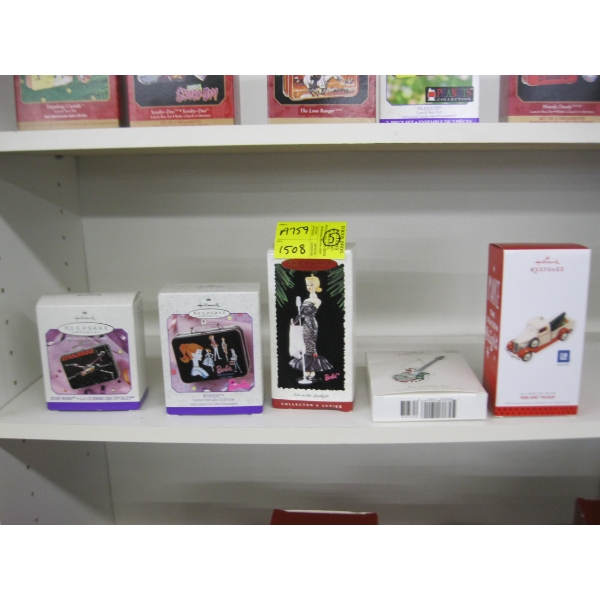 5 KEEPSAKE HALLMARK CHRISTMAS TREE ORNAMENTS