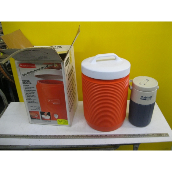 RUBBERMAID WATER DISPENSER & COLEMAN JUG