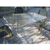 Image 1 : GLASS TOP PATIO TABLE