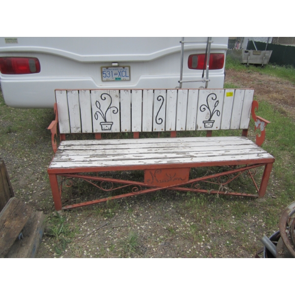 METAL FRAMED BENCH
