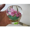 Image 2 : GLASS PAPERWEIGHT CANDLEHOLDER, SIGNED