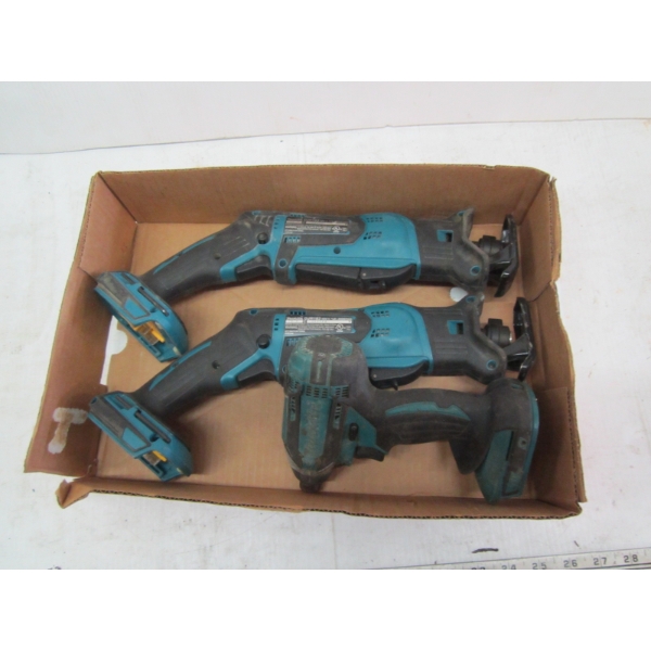 2 MAKITA SAWZALL & 1 MAKITA DRILL - NO BATTERIES OR CHARGERS
