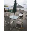 Image 1 : PATIO TABLE, CHAIRS, UMBRELLA  & UMBRELLA STAND