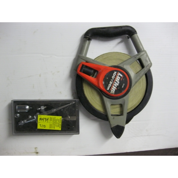 AIR BRUSH & 100' MEASURE TAPE ROLL