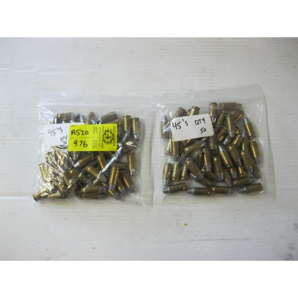 2 BAGS OF 50 .45 CARTRIDGES