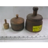 Image 1 : 2 WOODEN BUTTER PRESSES & A CERAMIC PRESS