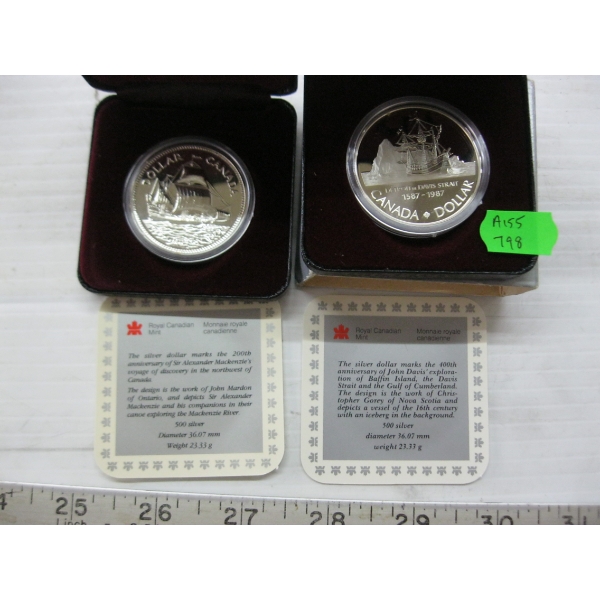 1979/1987 CDN SILVER DOLLARS (50% SILVER)