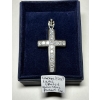 Image 1 : LG. .925 SILVER CROSS & CLEAR STONE PENDANT, 9G